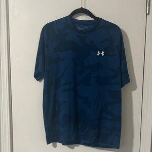 Under Armour Men's Short Sleeve Blue Camo Tee